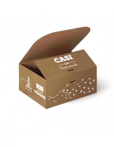 CAJA CARTON DIVERTIDA FRASETRANQUI 25X20X12 CM
