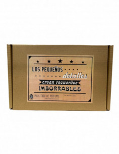 CAJA PLANA FRASES PEQUEÑOS DETALLES…29X18X4 CM.