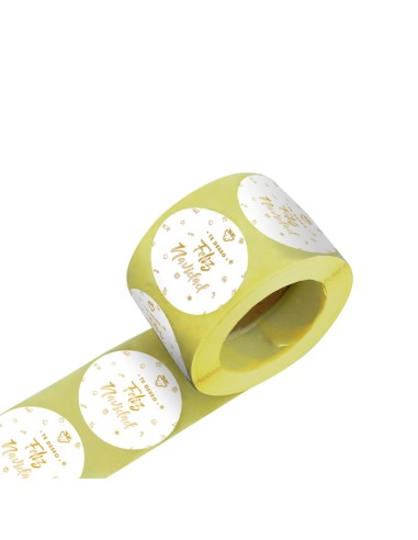 250 ETIQUETAS ADHESIVAS FELIZ NAVIDAD