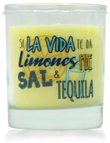 Vela aromática en vaso con mensaje SI...