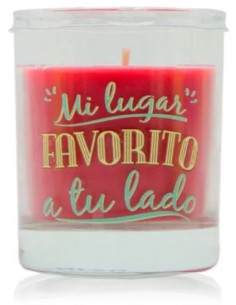 Vela aromática en vaso con...