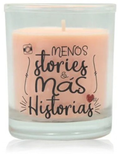 Vela aromática en vaso con mensaje...