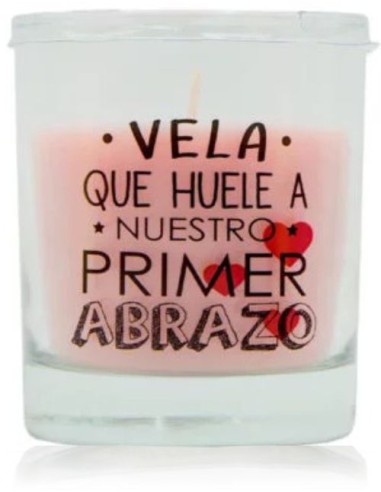 Vela aromática en vaso con mensaje...