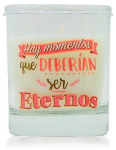 Vela aromática en vaso con mensaje...