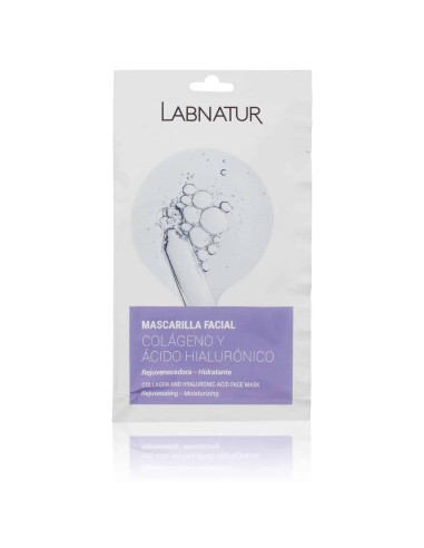 Caja 24 Mascarilla Facial Colágeno y Ácido Hialurónico 15ml Labnatur (caja 24 unidades)